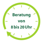 Beratung 8.00 bis 20.00 Uhr